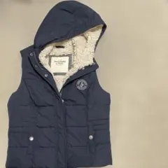 美品Abercrombie & Fitch ネイビー ダウンベスト L