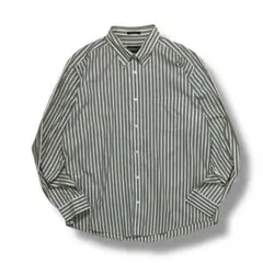 Eddie Bauer エディーバウアー ストライプ 長袖 シャツ 古着 XL