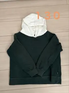 緑白パーカー 130㎝