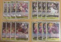 黄色デッキパーツ4種×各4枚計16枚ワンピースカードゲームヒロインズエディション