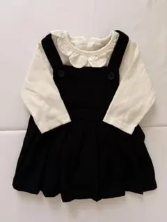 petit main ロンパース&サロペット風ワンピースセット 70サイズ