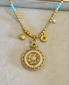 新年開運　開運・お守り　マワール　白檀ビーズ　ペンダンネックレス万博 モデル