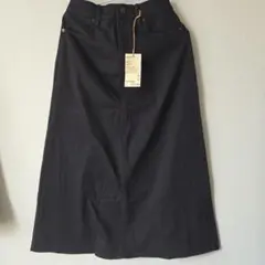 無印良品　デニム　Aラインスカート 婦人/黒/Mサイズ