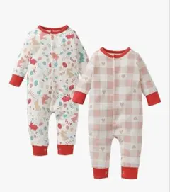 ベビー服 長袖 カバーオール ロンパース　2枚セット