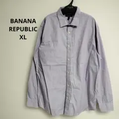 バナナ・リパブリック Yシャツ XL ストライプチェック シャツ