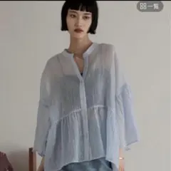 ローリーズファーム ヨウリュウバントシャツ　ブルー
