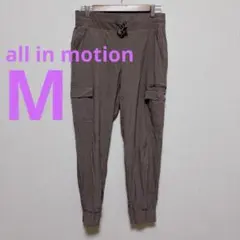 all in motion ✨【M】ブラウン ナイロン　カーゴパンツ