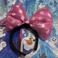 ディズニー ミニーマウス カチューシャ ピンク ドット