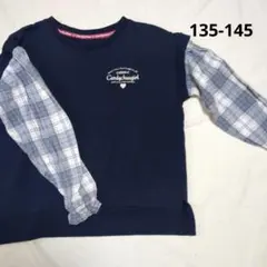 袖切り替え　長袖トレーナー　135-145
