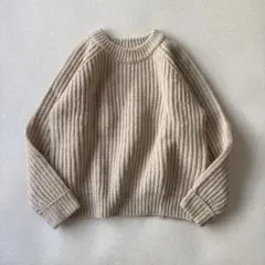 【美品】フォークアンドスプーン　毛100％　ウールニット　肉厚