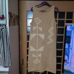 LAUREN RALPH LAUREN ベージュ キャミワンピース M