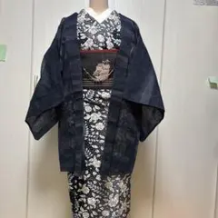 白と黒の花柄裾引き帯セット 大衆演劇、着物 - メルカリ
