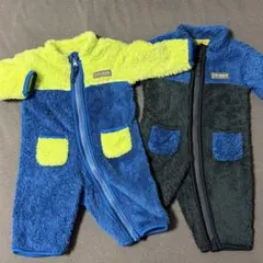 双子 フリースロンパース 70サイズ 2枚セット