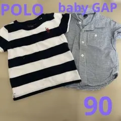 baby GAP ボタンダウンシャツとU.S POLO Tシャツセット 90