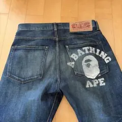 BAPE KIDS デニムパンツ ダークブルー110 未使用 - メルカリ