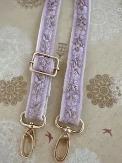 インド刺繍リボンのスマホショルダーストラップ　No.71