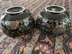 青藍窯　正倉院鳳凰文様 鉢 2個セットのサムネイル