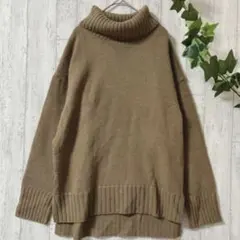 【LEPSIM】美品！ざっくりタートルニット/セーター/オーバーサイズ F 茶色
