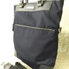 バーバリーブラックレーベル　トートバッグ　ショルダーバッグ　レザー　2way