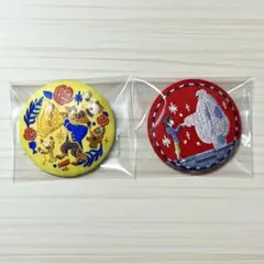 【即購入可⭕️】ディズニー 刺繍缶バッジ 美女と野獣&ベイマックス【2点セット】