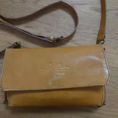 本日限定価格！！ ダコダ　レザーショルダーバッグ イエロー
