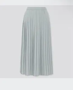 ユニクロ シフォンプリーツロングスカート ブルー