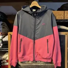 00s Y2K NIKE ナイキ トラックジャケット フーディ ピンク×グレー