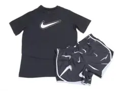 160 黒 スウッシュ ナイキ Tシャツ ショートパンツ 上下セット