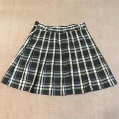 チェック　プリーツスカート