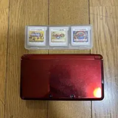 ニンテンドー3DS レッド 本体＋ゲーム3本