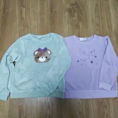 超美品 １３０センチ エニィファム トレーナー スパンコール ムーノンノン
