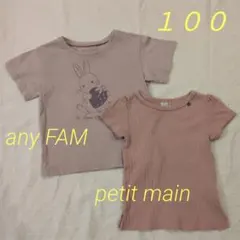 anyFAM ・ petit main 半袖 Tシャツ 2枚セット