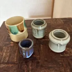 茶道具】蓋置 3点セット 黄瀬戸＆竹製（炉用・風炉用） - メルカリ