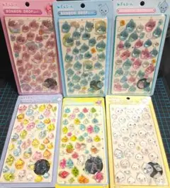 6枚セット しずくちゃん　ボンボンドロップ シール