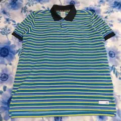 adidas ゴルフウェア ストライプ 半袖ポロシャツ