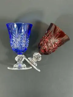 切子 ペアクリスタルカット ワイングラス※2個セット