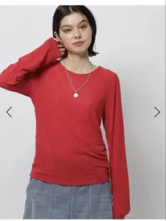 niko and...ソフトメッシュプルオーバー♪新品未使用♪レッド色♪人気商品