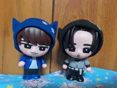 ☆らら♪様専用☆【スノソフビ】メンカラ猫耳帽/黒青