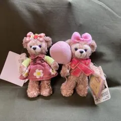 香港ディズニー ミニーマウスとシェリーメイ ぬいぐるみキーチェーン