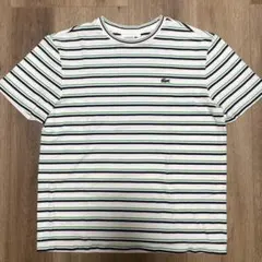 値下げ！【LACOSTE】レディース　ワニ　ボーダー　半袖Tシャツ　36サイズのサムネイル