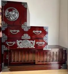 22WA2228 階段箪笥 時代箪笥 飾り棚 収納棚 民芸家具チェスト 小物収納 Yahoo!オークション -「階段箪笥」の落札相場・落札価格