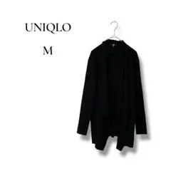 UNIQLO リブニット カーディガン Mサイズ　ブラック レディース 長袖