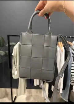 新品3.3万♡アナイ♡2025完売♡本革イントレチャートミニハンドバッグ 
