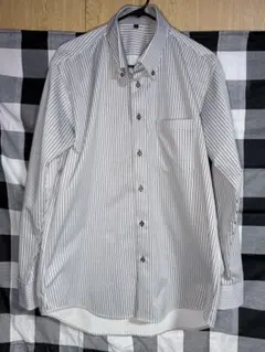 Lサイズ ボタンダウン ストライプシャツ
