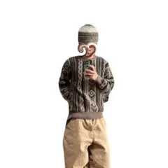 90s 3D ニット coogi archive vintage CITY 短丈