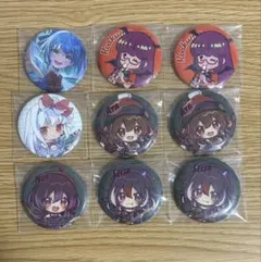 東方Project 缶バッジ　ダイソー　チルノ　小悪魔　慧音　文　ぬえ　正邪