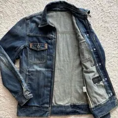 ★希少★ MEN'S TENORAS デニム ジャケット ジップアップ 刺繍 青