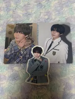 なにわ男子 長尾謙杜 HARDWORK特典　トレカ＆ステッカー3点セット