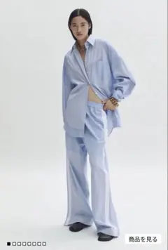 STELLA MCCARTNEY H&M オーバーサイズパネルポプリンシャツ L - メルカリ