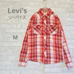 リーバイス Levi's ウエスタンシャツ メンズ M チェック柄 長袖シャツのサムネイル